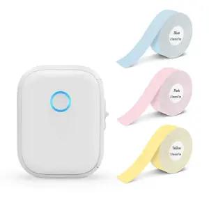 휴대용 라벨 프린터 마크라이프 P12 미니 열전사 메이커 접착 스티커 기계 또는 3PK 용지