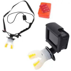 액션캠 마우스 입 마운트 브라켓 거치대 고프로 오즈모 호환