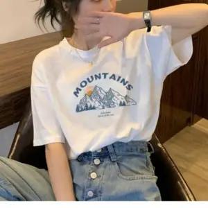 여름 엠티룩 여행 프린팅 박스핏 라운드 반팔 티셔츠 루즈핏 면티