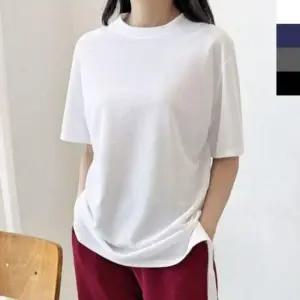 데일리 루즈핏 스판 엠보싱반팔 루즈핏반팔 1P 반팔 루즈핏반팔 엠보싱반팔 여자반팔 무지반팔 티셔츠