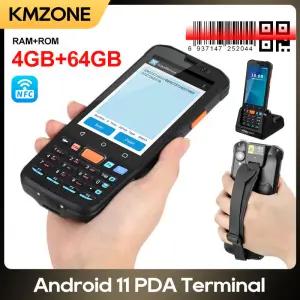 안드로이드 11 산업용 PDA 4GB+64GB RAM+ROM 휴대용 단말기 1D 2D 바코드 QR 스캐너 데이터 수집기 충전기