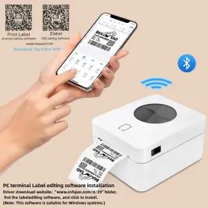 POS9250 열전사 라벨 프린터 휴대용 블루투스 및 자동 인식 4x6 메일 패키지 인쇄 203DPI