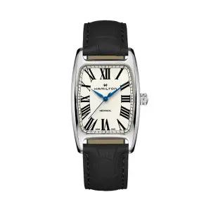 해밀턴 H13519711 아메리칸 클래식 볼튼 남성 가죽 메커니컬 34x38mm