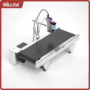 윌리타 온라인 자동 잉크젯 프린터 미니 컨베이어 벨트 12.7mm 또는 플라스틱 금속용 사용 가능