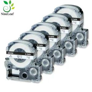 LW-400 K200BL 라벨 프린터용 표준 블랙 온 화이트 엡손 12mm x 8m AS12KW 호환 5PK