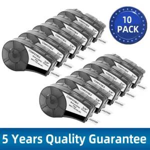 Brady BMP21-Plus M21-750-595 19.1mm 검정색 바탕에 흰색 3/4 비닐 라벨 카트리지 테이프 BMP21-LAB