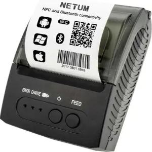 NETUM 휴대용 열전사 영수증 프린터 블루투스 지지대 안드로이드 IOS USB POS 시스템용 58mm