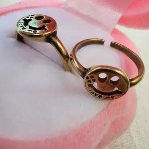 [하프클럽/]유행 러브 반지 여성 남성 스마일 반지