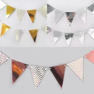 스트라이프 파티 가랜드 파티 장식 배너 생일 데코