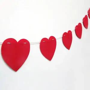 파티 펠트 가랜드 하트레드 생일 프로포즈 백일 웨딩