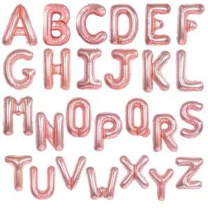 알파벳 은박 풍선 중 로즈골드 생일 파티 호일 장식