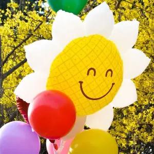 해바라기은박풍선(대형)스마일 해바라기풍선 대형풍선