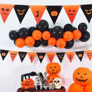 할로윈종이삼각가랜드(고양이)