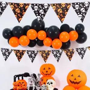 할로윈종이삼각가랜드(칼라해골)