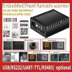 임베디드 바코드 스캐너 모듈 리더 코드 고정 장착 QR 엔진 1D/2D/DPM USB/TTL UART/RS232/RS485