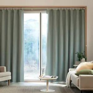 모던하우스 슬리피 100%암막 핀타입 긴창문커튼 220x235 민트 2p1250054