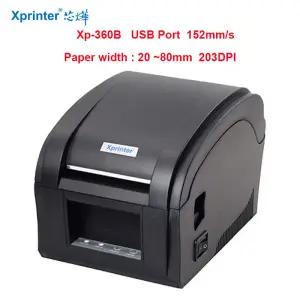 Xprinter XP-360B USB 포트 열 스티커 프린터 보석 밀크 티 샵 바코드 라벨 20-80mm 너비