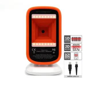 2D 핸즈프리 바코드 스캐너 USB 전방향 자동 스캐닝 플랫폼 1D 데스크탑 유선 QR 코드 리더