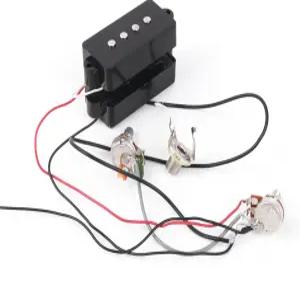 러버뮤직 4현 뮤지컬 세라믹 자석 ABS 모던 베이스 프리와이어드 픽업 블랙 오픈