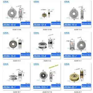 미니 U 그루브 V 라운드 바텀 스틸 베어링 5cm 도르래 6mm 가이드 휠 와이어 로프 리프팅 휠 6301RS 베어링