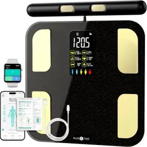 체중을 위한 런스타 체중계 BMR 지수 체지방 디지털 조성 근육 및 지방 측정 대형 디스플레이 400파운드