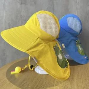 썬캡 자외선차단모자 유아 아동 어린이 개구리메쉬 가림막 봄 여름 가을 자외선차단 챙모자