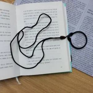 ( )우드 비즈 휴대용 돋보기목걸이