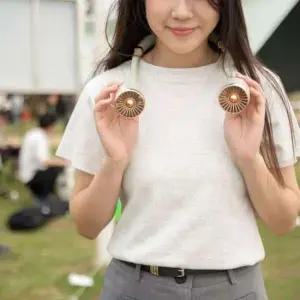 듀얼 넥선풍기 핸즈프리 휴대용 손선풍기