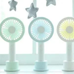 저소음 LED 원형 미니 손선풍기