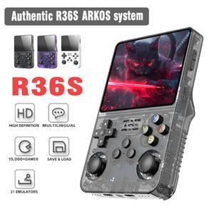 ARKOS R36S 레트로 휴대용 게임 콘솔 리눅스 시스템 3.5인치 IPS 스크린 비디오 플레이어 64GB/128GB