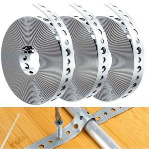 아연 도금 강철 테이프 1롤, 지지대 및 작업용 미리 구멍을 뚫은 다중 슬롯