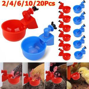 2/4/6/10/20개 자동 닭 물컵 급수기 가금류 물그릇 키트 암탉 조류 오리용