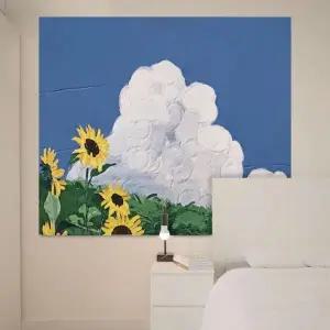 ( )대형 패브릭 포스터 유화 해바라기 M