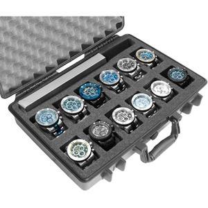 케이스 클럽 12 시계 악세사리 휴대용 - 하드 쉘 헤비 듀티 방수 여행 보관 케이스에 컬렉션을 정리하고 보호 다양한 크기의 남성 여성 시계용