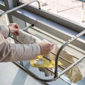 스테인리스 실내외 접이식 세탁물 건조대 원룸 베란다 다용도