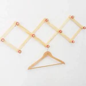 자바라 옷걸이 벽 옷걸이 다용도 모자걸이 후크 행거 접이식