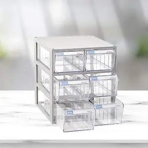 (702)수납함 가로2칸 세로3칸/데스크정리함 서랍장