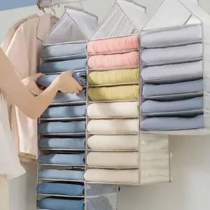 다용도 오거나이저 수납함 행잉 옷 정리함 걸이형 6단