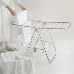 튼튼한 접이식 스테인리스 빨래 건조대 살대 빠짐 방지 기능