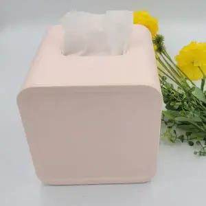 두루마리 사각 휴지케이스 핑크