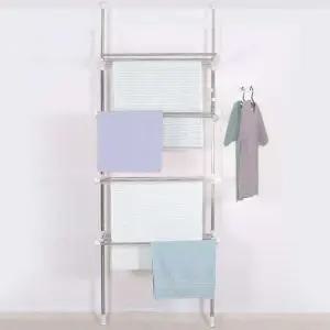 가정용건조대 실내 가정 다용도 걸이 4단 고정식 선반 빨래 건조대