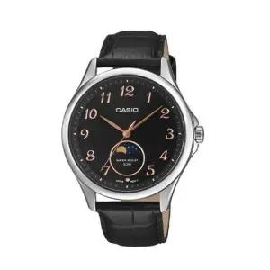 카시오 남성 가죽 손목 시계 문페이즈 MTP-M110L-1A