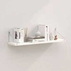 [하프클럽/]공간장식 벽선반 화이트 무타공 우드 수납선반