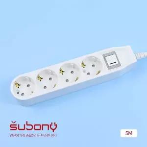 [하프클럽/]써보니 멀티코드 메인 스위치 4구 5M 16A KC