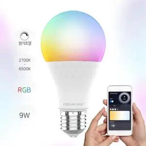 [하프클럽/]메가맨 IOT 스마트 벌브 LED MEGA 9W RGB KS