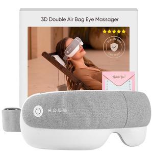 마사지기 블루투스 열 수면 마스크 부모 선물세트 | 보관가방 인사말 카드 포함 편두통 휴식 취침 스트레스 백색 소음 3D 에어백 반죽 스마트 헤드