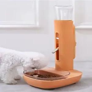 급수대 고양이 디스펜서 반자동 밥그릇 겸용 물병식기