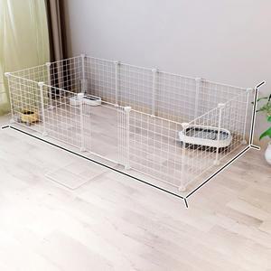 분리 가능한 철망 게이트가 있는 애완동물 연결 울타리, 격리 장벽, 탈출 방지 게이트, 실내 조립이 용이함, 휴대용 케이지