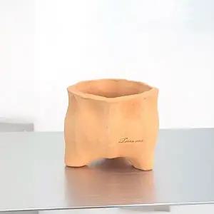 수제 팔각 토분 빈티지 화분 12x10cm 12호 흙화분 미니화분