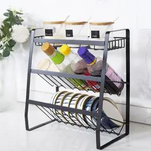 폭좁은 주방 미니선반 와인 양념 정리함 철제 수납장 철제선반 주방선반 수납선반